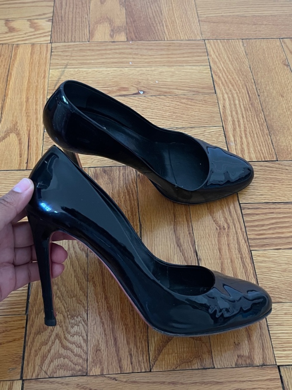 Miu Miu Black Patent Leather Stiletto Pumps Sold As Is